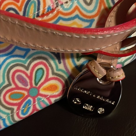 Dooney & Bourke Crayon Doodle Leather and Canvas Bag - Picture 4 of 4